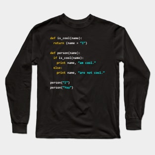 Cool Python Developer Long Sleeve T-Shirt